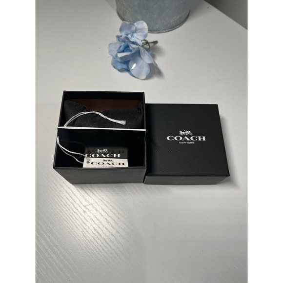 Coach New York Watch Box Black Textured Presentation Case - Picture 4 of 7